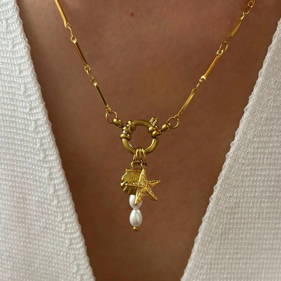 MARIE I Collier Trio de Charms