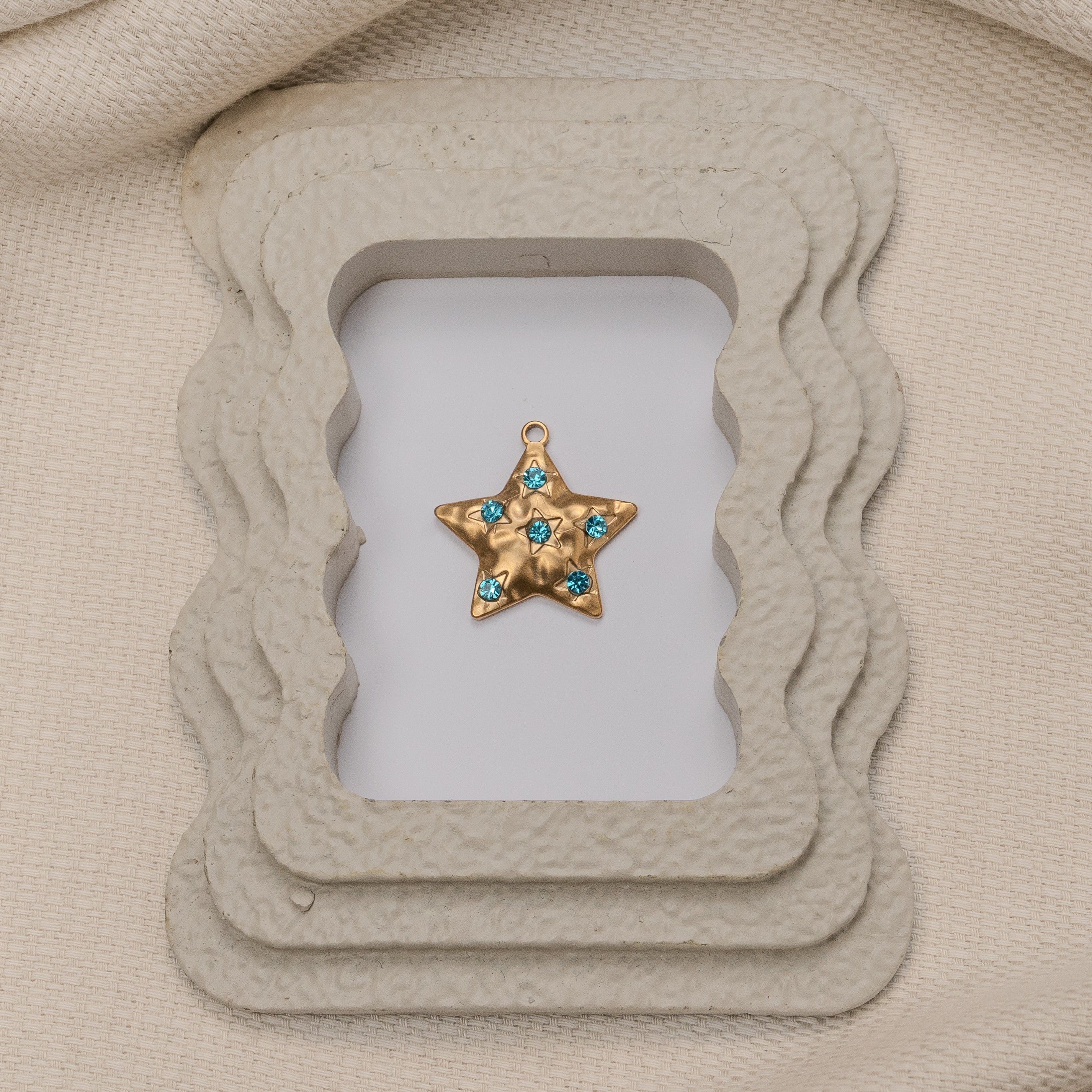 CHARM ÉTOILE STRASS BLEUS