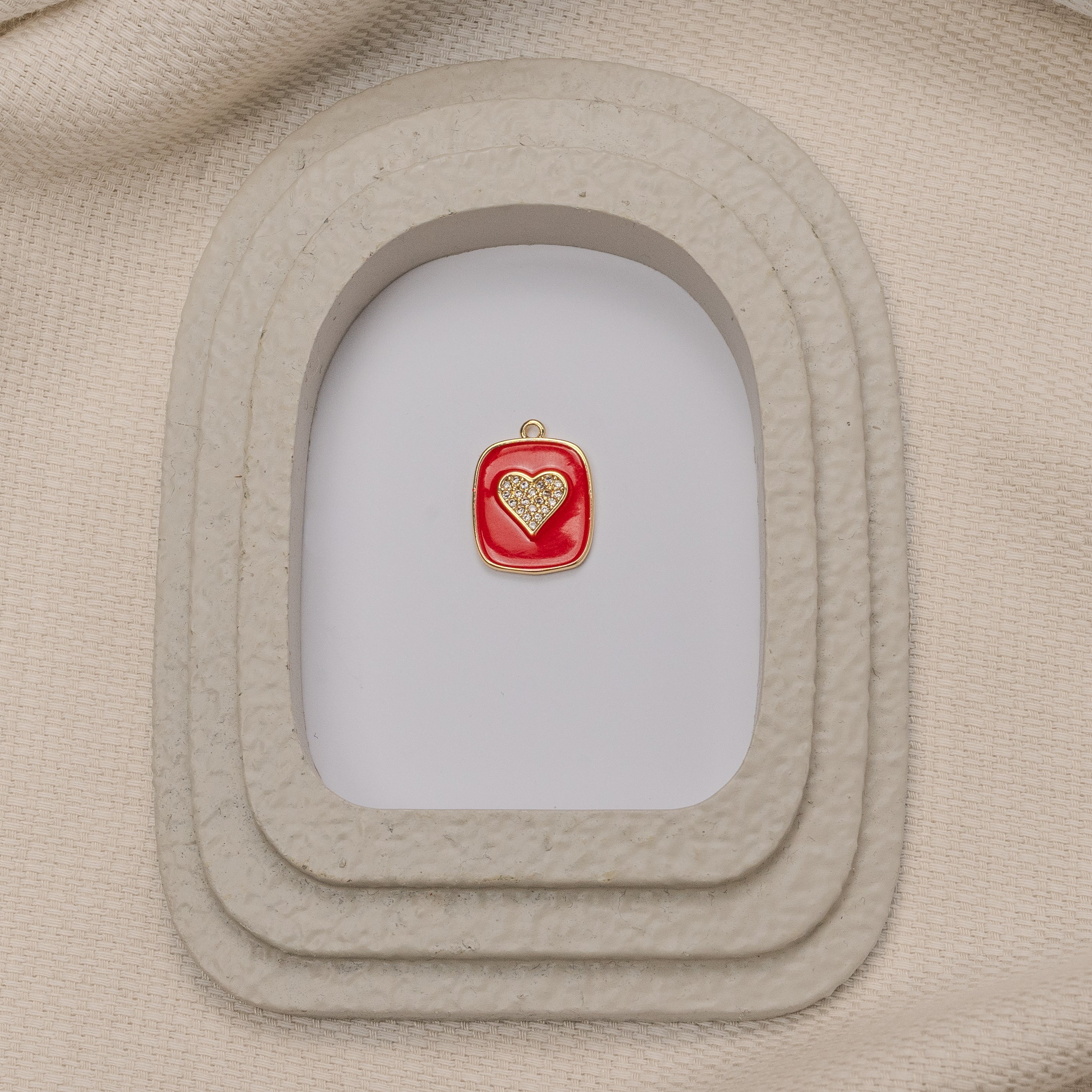 CHARM MÉDAILLON CŒUR ROUGE