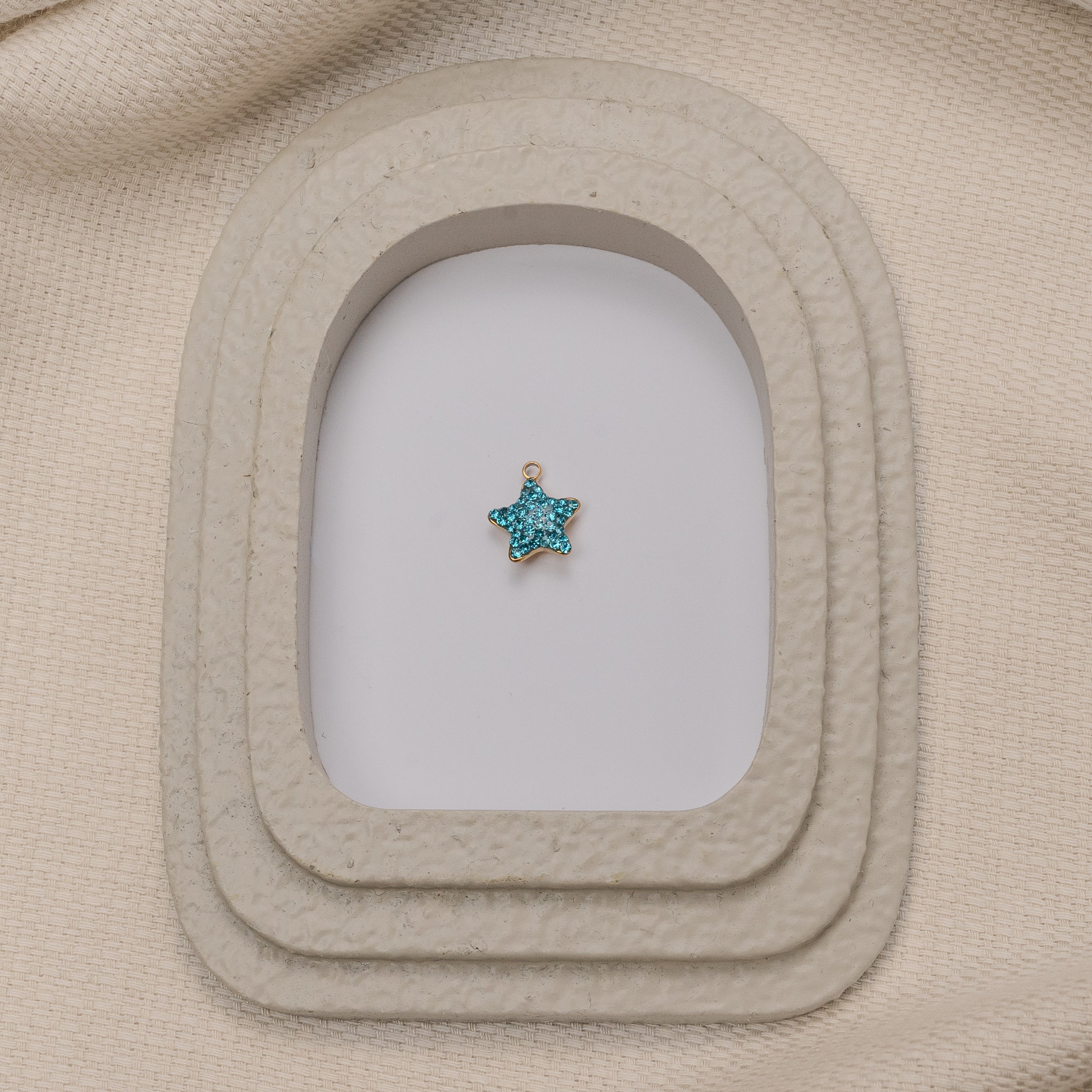 CHARM ÉTOILE BLEUE À STRASS