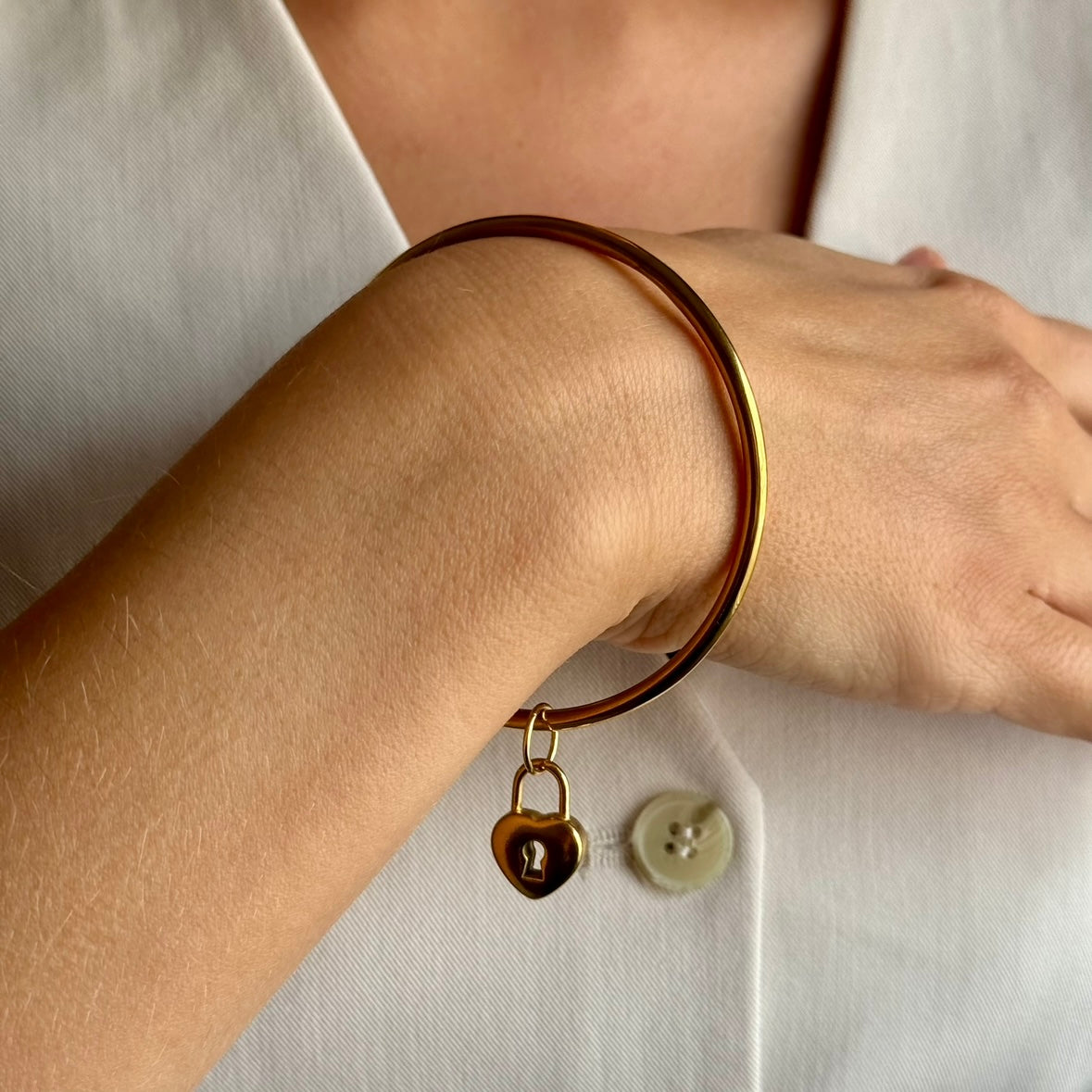 AGATHE I Jonc Charm Personnalisable