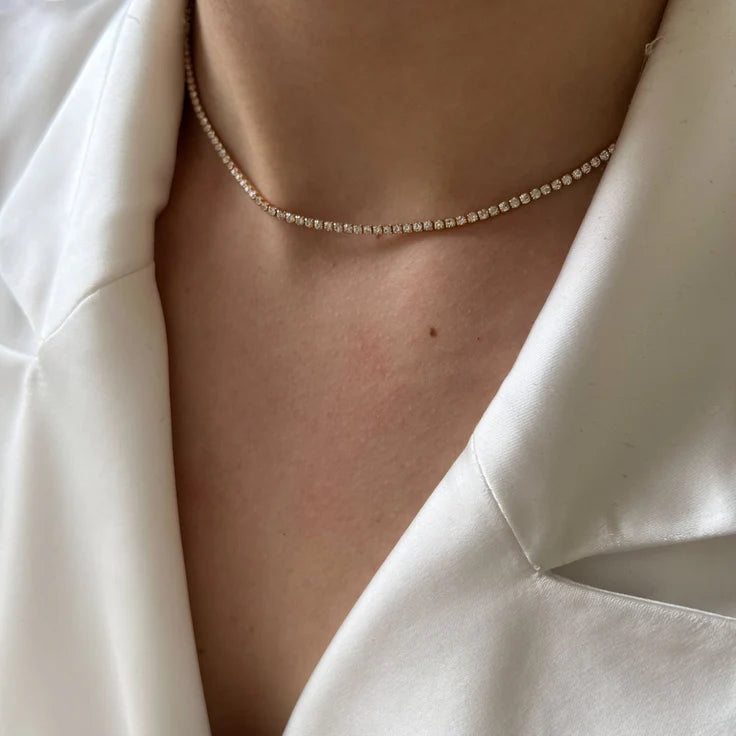 MORGANE I Base Collier à Strass