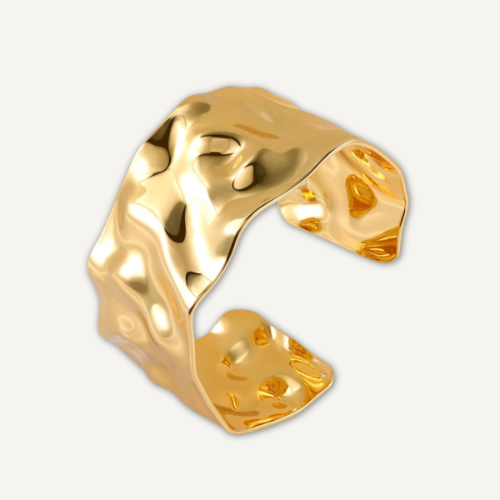 LILY I Bracelet Manchette Martelée