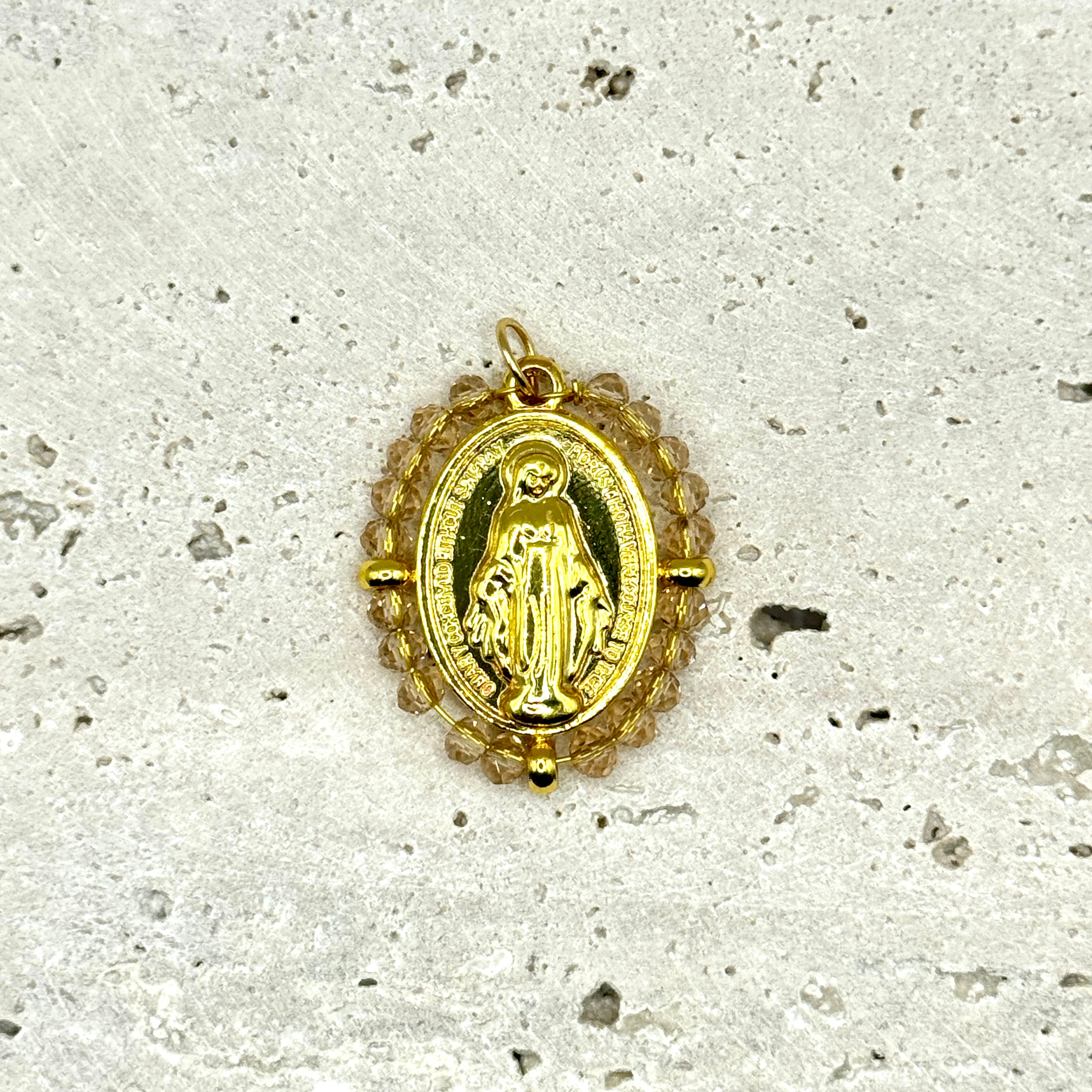 CHARM MÉDAILLE VIERGE MARIE CHAMPAGNE