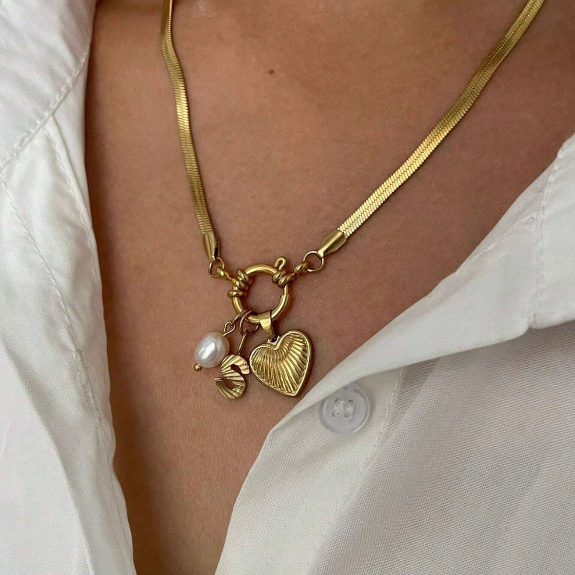 LOLA I Collier Trio de Charms Initiale