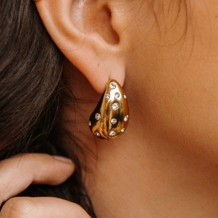 Boucles gouttes diamants