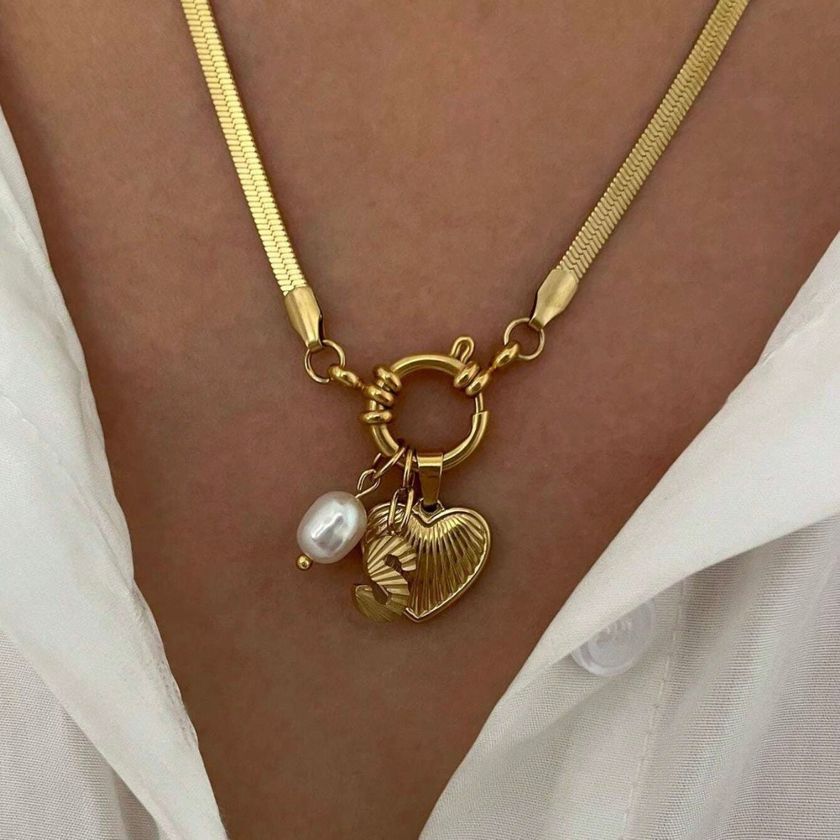LOLA I Collier Trio de Charms Initiale