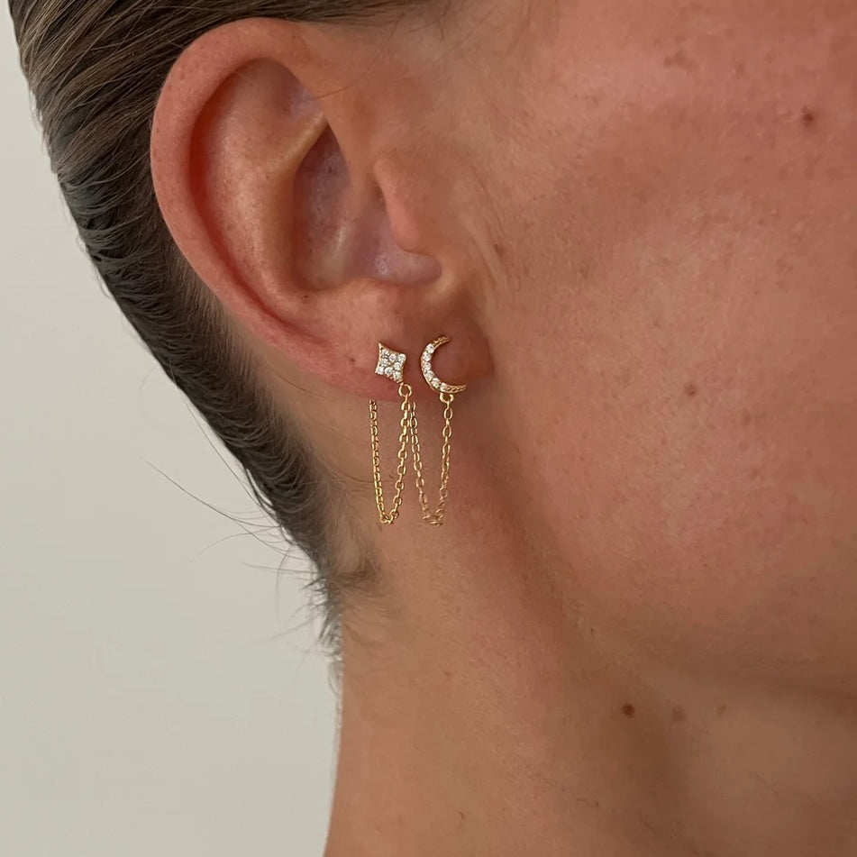 ADÈLE I Boucle Lune Pendante