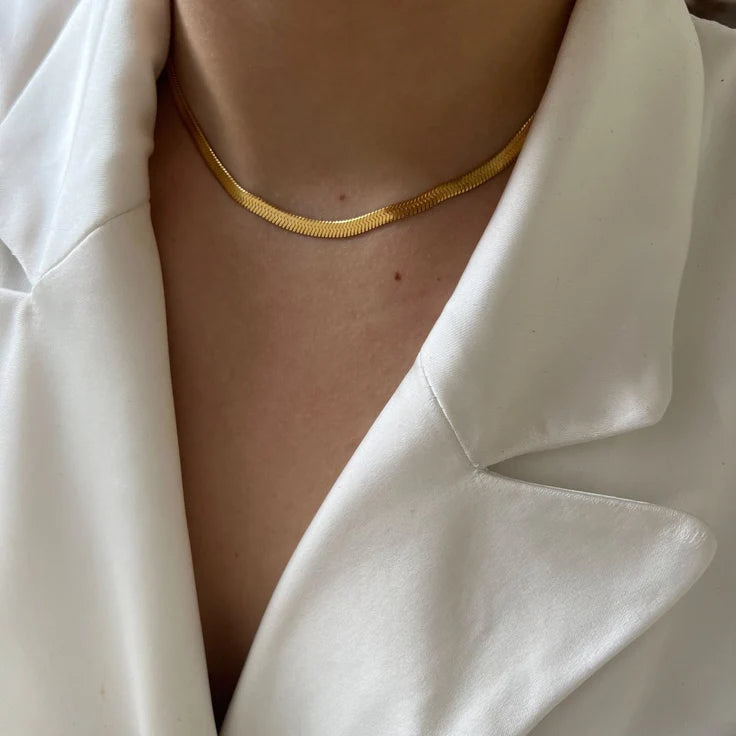 CLÉMENCE I Base Collier Chaîne Plate