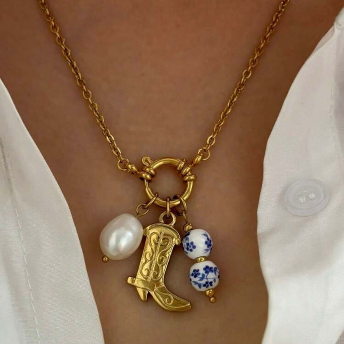ÉMELINE I Collier Trio de Charms